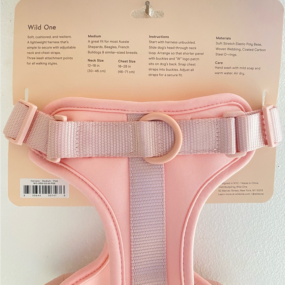 Wild One Dog Harness Pink Size Medium for Shepards, Beagles, Bulldogs, more - Picture 4 of 4
